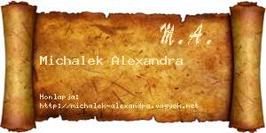 Michalek Alexandra névjegykártya